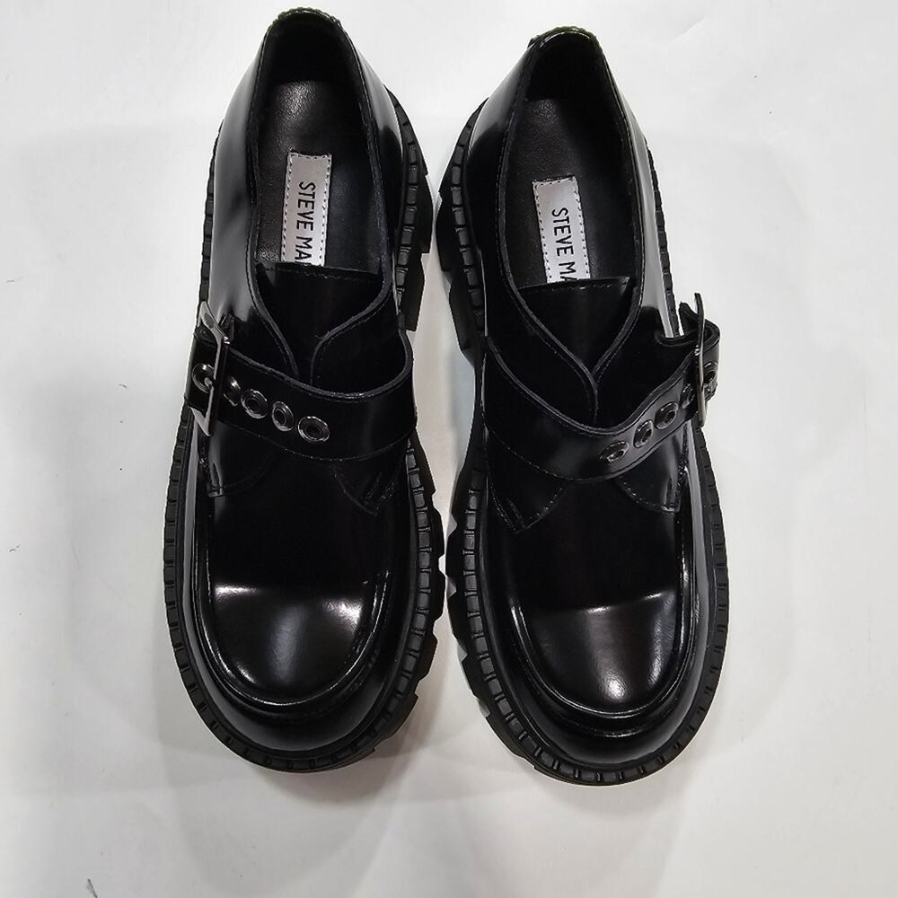 Steve Madden Black Chunky Loafers Size 7 - Picture 4 of 9